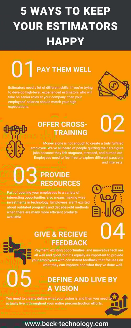 5 Ways to Keep Your Estimators Happy Infographic 