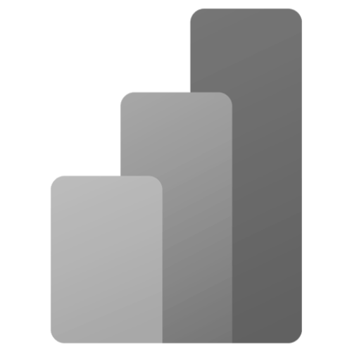 Power BI logo gray