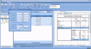 screen shot of the Dashboard feature in DESTINI Estimator software
