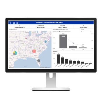 Screenshot of DESTINI Estimator's integration with Microsoft Power BI.