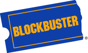 Blue and yellow Blockbuster logo
