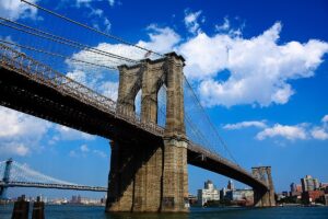 New York City's Brooklyn Bridge in Manhattan