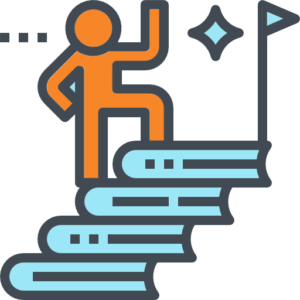 clip are of a figure climbing a staircase
