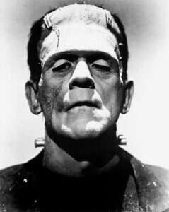 Photograph of Boris Karloff as Frankenstein