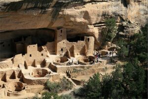 cliff dwellings at Mesa Verde National Park, Colorado.