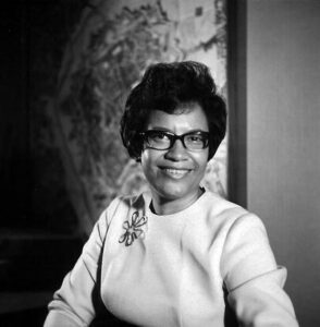 black and white photo of Norma Merrick Sklarek