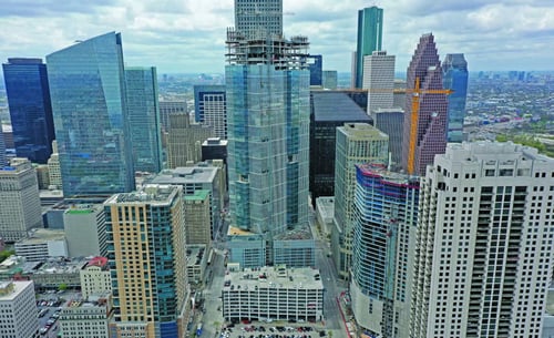 Downtown Houston's Texas Tower built by Gilbane