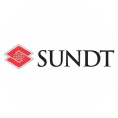 Red and black Sundt logo
