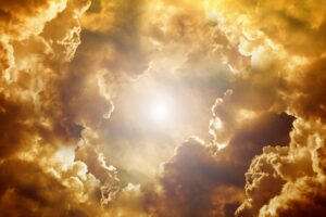 golden clouds and sunlight