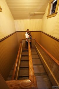 The infamous switchback staircase in Winchester Mystery House has 44, 2-inch high steps