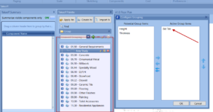 How to configure grouping on the takeoff palette