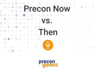 Precon Geeks podcast logo and episode title