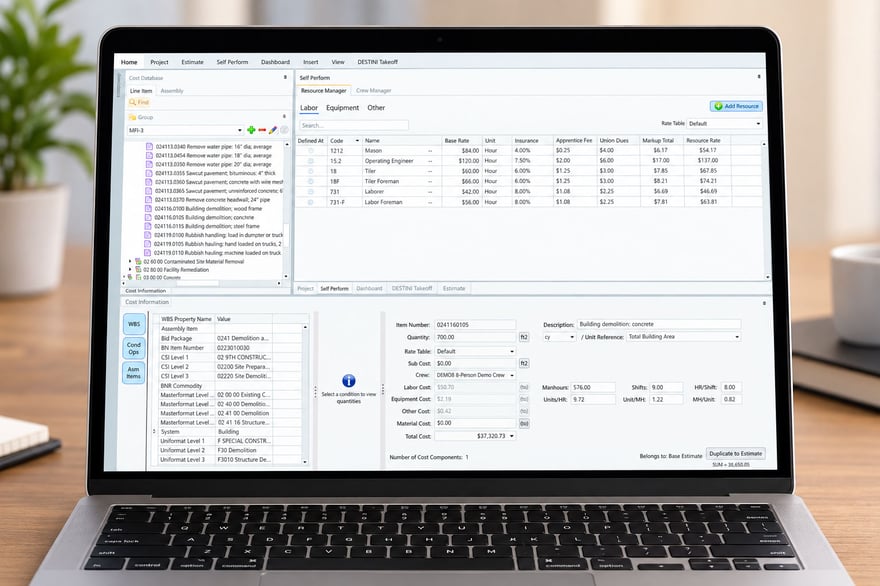 Estimating Self-Perform Work in DESTINI Cloud
