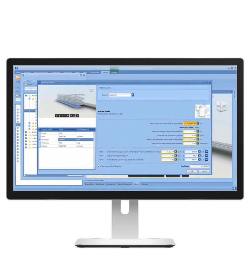 Screenshot of BIM 360 model inside of DESTINI Estimator