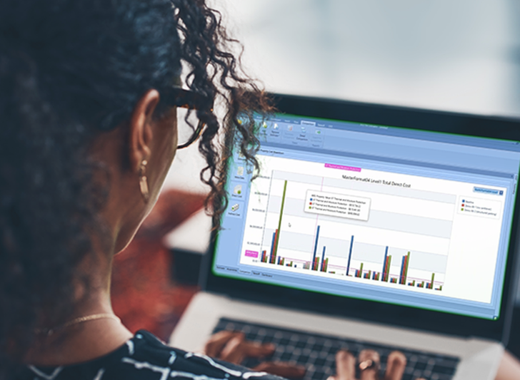 Woman using Estimator on a laptop