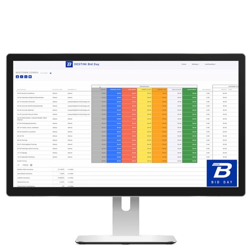 Screen Capture of Spreadsheet