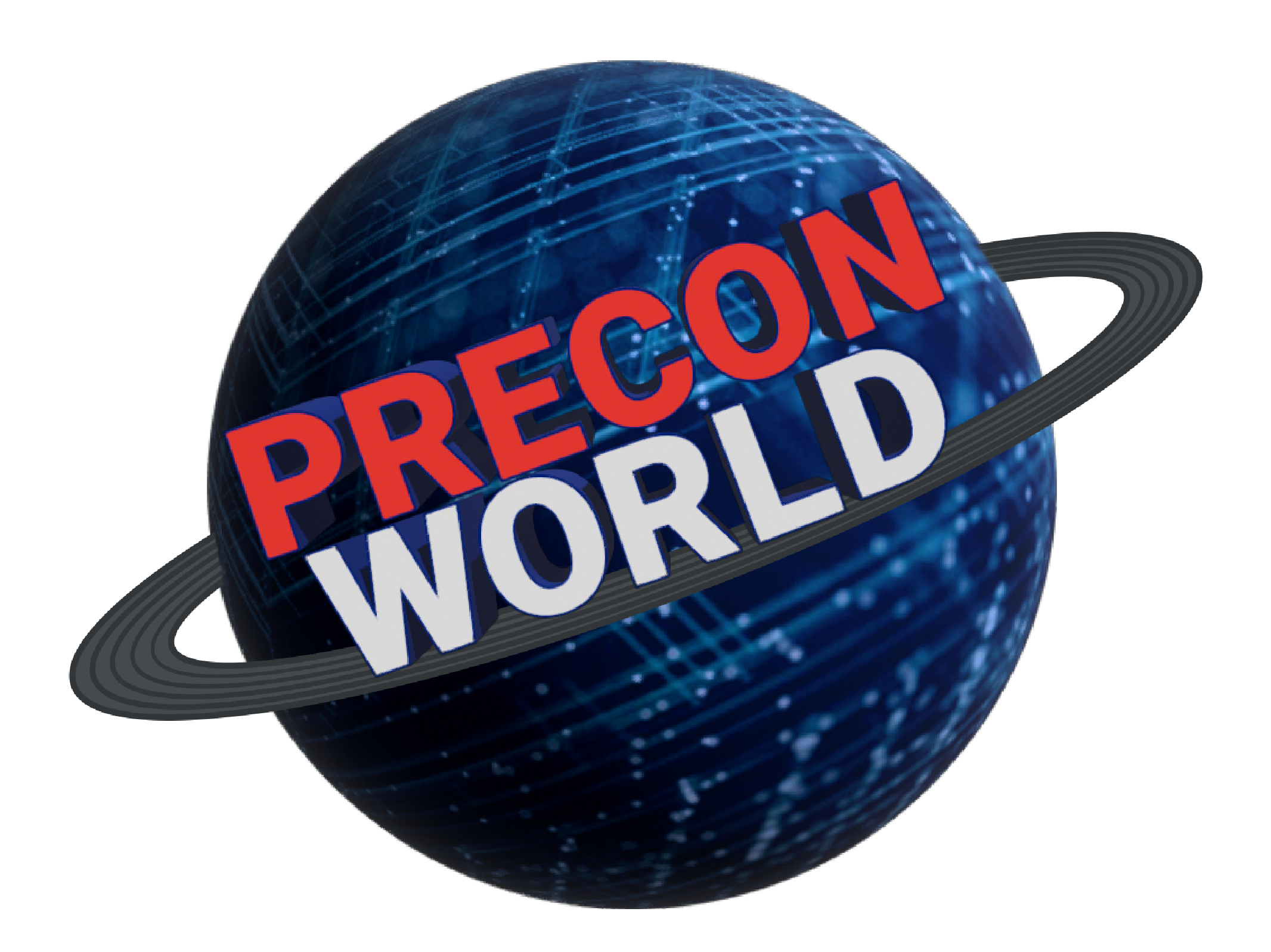 Precon World blue logo
